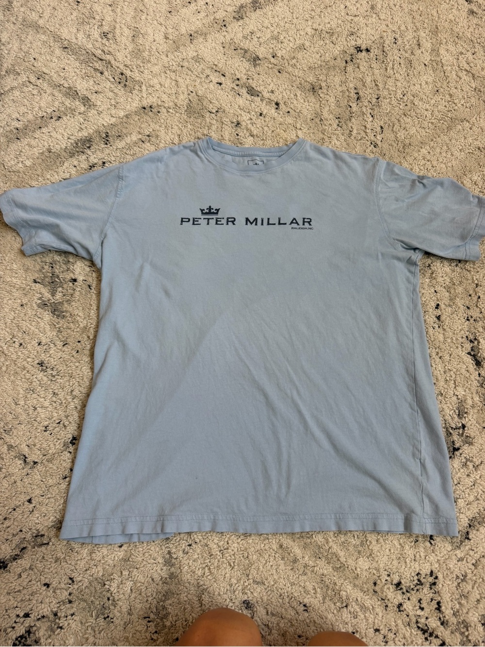 Peter Millar Light Blue Logo Crew Neck T-Shirt
